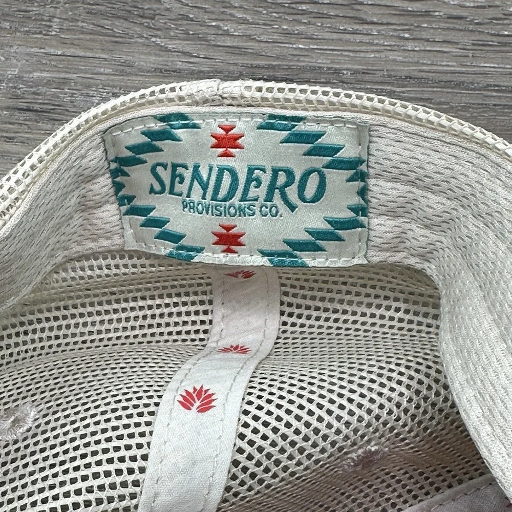 Sendero Provisions Co Waco Tejas Snapback Mesh Hat Red Cream Texas Cowboy Hat